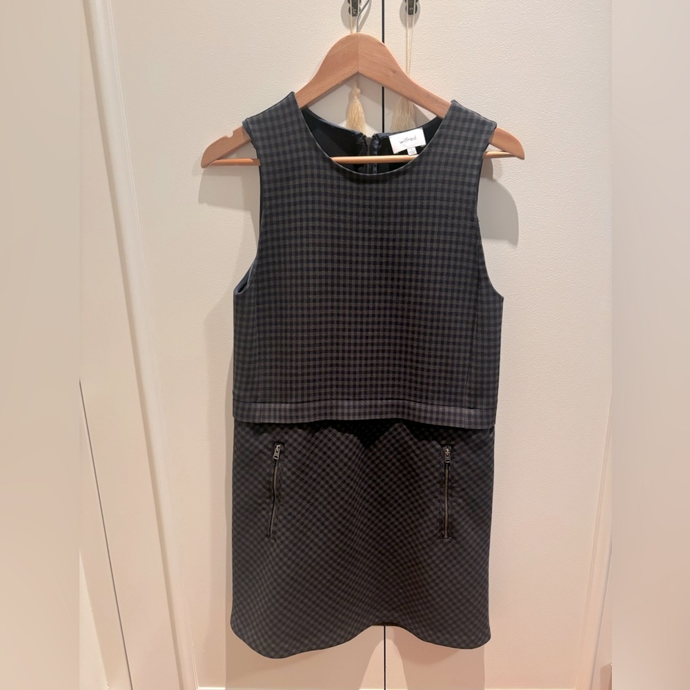 Sweet Gingham Print Aritzia Wilfred Dress (S)